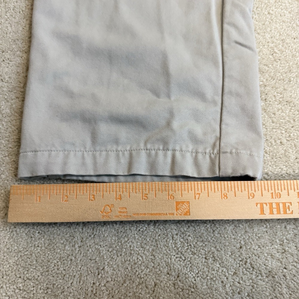 LL Bean Mens 46x36 Khaki Beige Double L Natural Fit Plaid Fleece Lined Pants - Picture 13 of 13